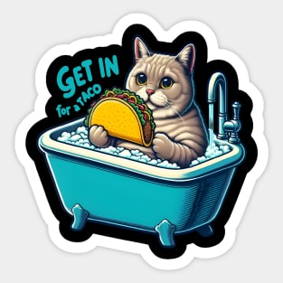 The Feline Taco Soak Sticker